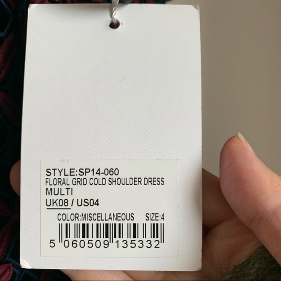 NWT Self Portrait Floral Grid Cold Shoulder Lace Dress sz S - Picture 10 of 13